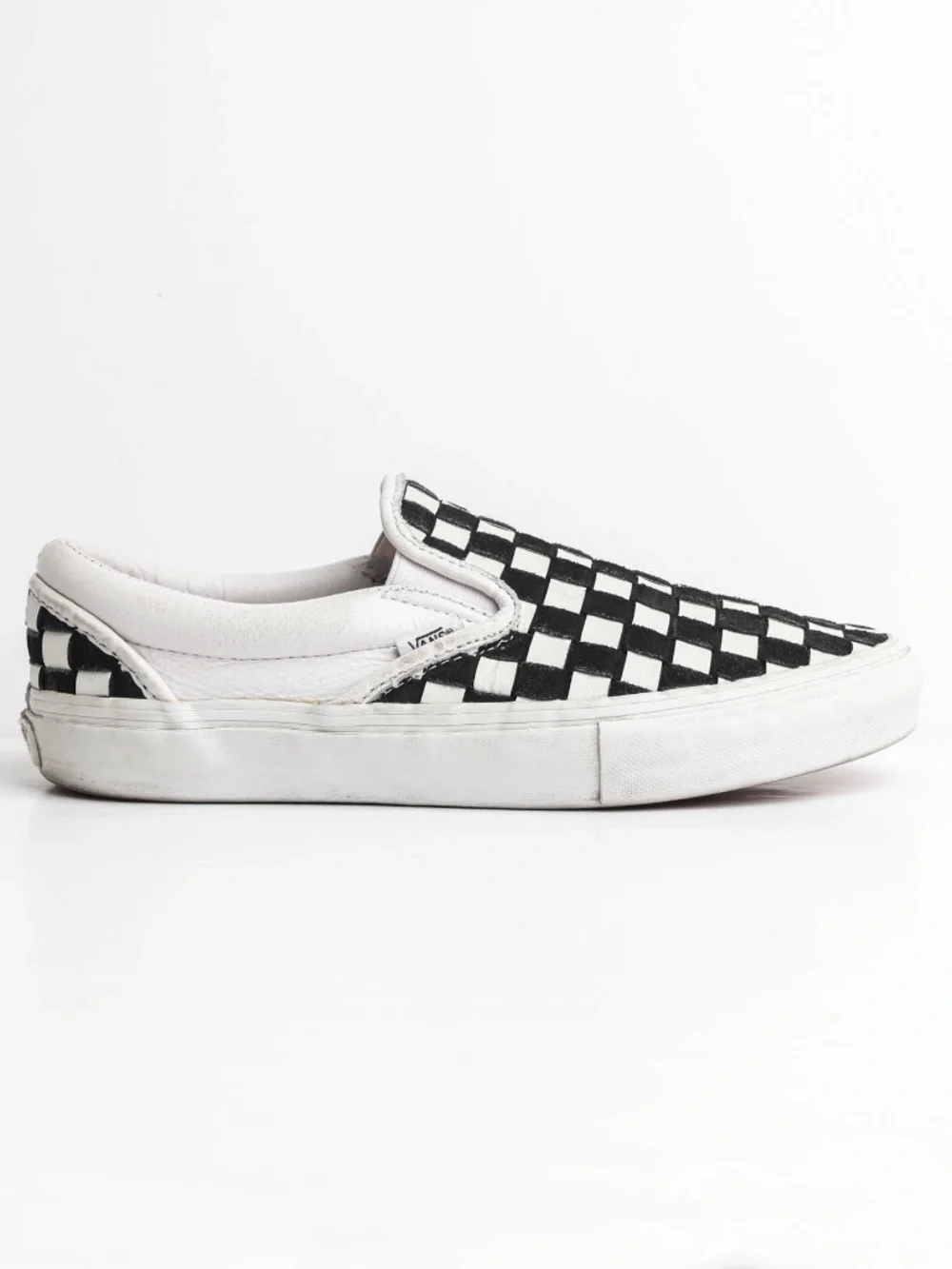 Super Rare Vans x Barneys New York OG LX Woven Leather Checker Slip On 2015